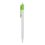 Stylo en plastique avec détails colorés en haut couleur vert clair