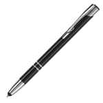 Stylo tactile en aluminium gravé pas cher à l'encre bleue Arrowtouch couleur noir troisième vue