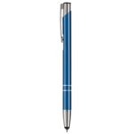 Stylo tactile en aluminium gravé pas cher à l'encre bleue Arrowtouch couleur bleu foncé