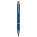 Stylo tactile en aluminium gravé pas cher à l'encre bleue Arrowtouch couleur bleu foncé deuxième vue