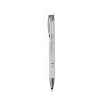 Stylo bille en aluminium avec embout pour écran tactile, encre bleue vue principale
