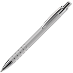 Stylo en aluminium avec finition mate et 5 anneaux argentés couleur argenté troisième vue