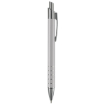 Stylo en aluminium avec finition mate et 5 anneaux argentés couleur argenté cinquième vue