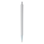 Stylo en plastique entièrement coloré avec pointe métallisée couleur blanc quatrière vue