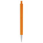 Stylo en plastique entièrement coloré avec pointe métallisée couleur orange deuxième vue