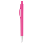 Stylo en plastique entièrement coloré avec pointe métallisée couleur rose