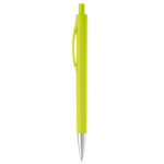 Stylo en plastique entièrement coloré avec pointe métallisée couleur vert lime