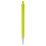 Stylo en plastique entièrement coloré avec pointe métallisée couleur vert lime deuxième vue