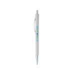 Stylo en plastique entièrement coloré avec pointe métallisée vue principale