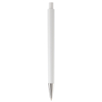Stylo en plastique blanc avec détails subtils en couleur couleur blanc quatrière vue