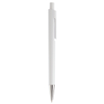 Stylo en plastique blanc avec détails subtils en couleur couleur blanc cinquième vue