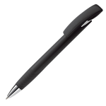 Stylo personnalisé en plastique et métal avec détails colorés couleur noir
