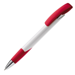 Stylo personnalisé en plastique et métal avec détails colorés couleur rouge
