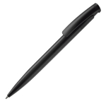 Stylo en plastique coloré avec bouton-poussoir fabriqué dans l'UE couleur noir troisième vue