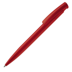 Stylo en plastique coloré avec bouton-poussoir fabriqué dans l'UE couleur rouge troisième vue
