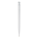 Stylo en plastique coloré avec bouton-poussoir fabriqué dans l'UE couleur blanc quatrière vue