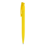 Stylo en plastique coloré avec bouton-poussoir fabriqué dans l'UE couleur jaune