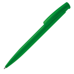 Stylo en plastique coloré avec bouton-poussoir fabriqué dans l'UE couleur vert troisième vue