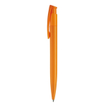 Stylo en plastique coloré avec bouton-poussoir fabriqué dans l'UE couleur orange