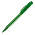 Stylo en plastique transparent entièrement coloré fabriqué dans l'UE couleur vert transparent