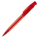 Stylo en plastique transparent entièrement coloré fabriqué dans l'UE couleur rouge transparent