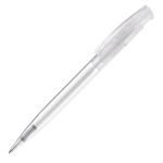 Stylo en plastique transparent entièrement coloré fabriqué dans l'UE couleur blanc transparent