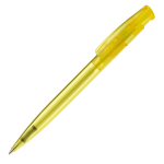 Stylo en plastique transparent entièrement coloré fabriqué dans l'UE couleur jaune transparent