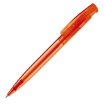 Stylo en plastique transparent entièrement coloré fabriqué dans l'UE couleur orange transparent