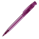 Stylo en plastique transparent entièrement coloré fabriqué dans l'UE couleur violet transparent