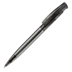 Stylo en plastique transparent entièrement coloré fabriqué dans l'UE couleur noir transparent