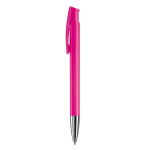 Stylo à bouton-poussoir en plastique de couleurs mates fabrication UE couleur rose