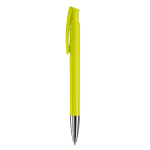 Stylo à bouton-poussoir en plastique de couleurs mates fabrication UE couleur vert lime