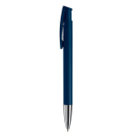 Stylo à bouton-poussoir en plastique de couleurs mates fabrication UE couleur bleu foncé