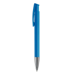 Stylo à bouton-poussoir en plastique de couleurs mates fabrication UE couleur bleu ciel
