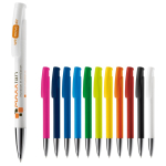 Stylo à bouton-poussoir en plastique de couleurs mates fabrication UE