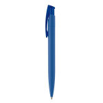 Stylo en plastique de couleurs avec finition soft-touch couleur bleu