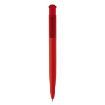 Stylo en plastique de couleurs avec finition soft-touch couleur rouge deuxième vue