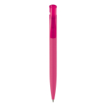Stylo en plastique de couleurs avec finition soft-touch couleur rose deuxième vue