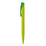 Stylo en plastique de couleurs avec finition soft-touch couleur vert lime