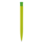 Stylo en plastique de couleurs avec finition soft-touch couleur vert lime quatrière vue