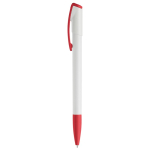 Stylo en plastique avec pointe et clip colorés fabriqué dans l'UE couleur rouge
