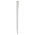 Stylo en plastique avec pointe et clip colorés fabriqué dans l'UE couleur blanc quatrière vue
