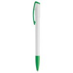Stylo en plastique avec pointe et clip colorés fabriqué dans l'UE couleur vert