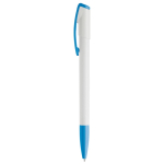Stylo en plastique avec pointe et clip colorés fabriqué dans l'UE couleur bleu ciel