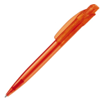 Stylo en plastique transparent avec clip carré fabriqué dans l'UE couleur orange transparent