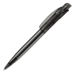 Stylo en plastique transparent avec clip carré fabriqué dans l'UE couleur noir transparent