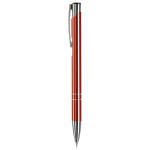 Porte-mine élégant en aluminium avec mine de 0,7 mm couleur rouge foncé