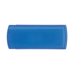 Boîte en plastique colorée et personnalisée avec 5 pansements Colors couleur bleu deuxième vue