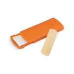 Boîte en plastique colorée et personnalisée avec 5 pansements Colors couleur orange