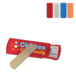 Boîte en plastique colorée et personnalisée avec 5 pansements Colors